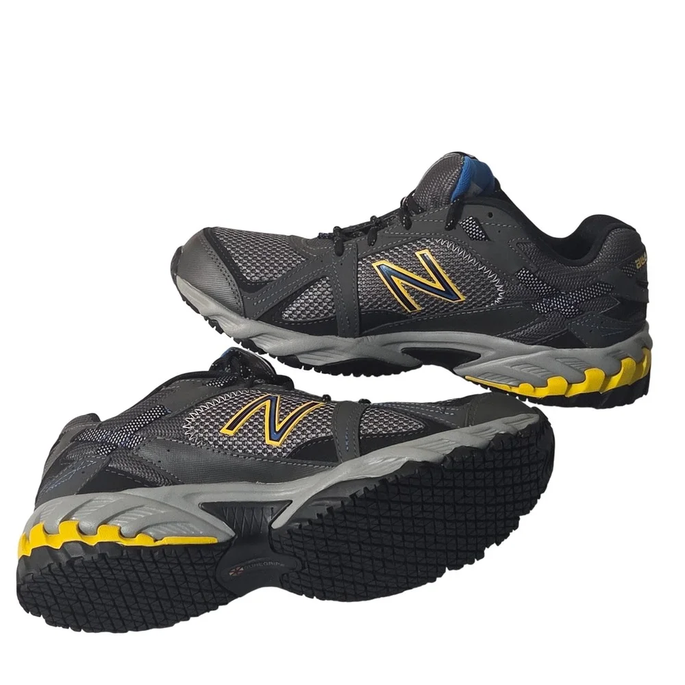 New Balance 510 All Terrain Mens Size 9.5 Grey Yellow Trail Running Shoes New